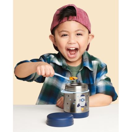 Skip Hop - Thermo ruokasäiliö lusikalla/haarukalla SPARK STYLE 325 ml avaruusraketti