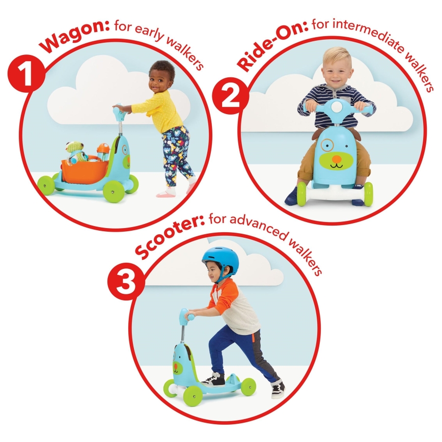 Skip Hop -Työntöpyörä 3in1 ZOO koira