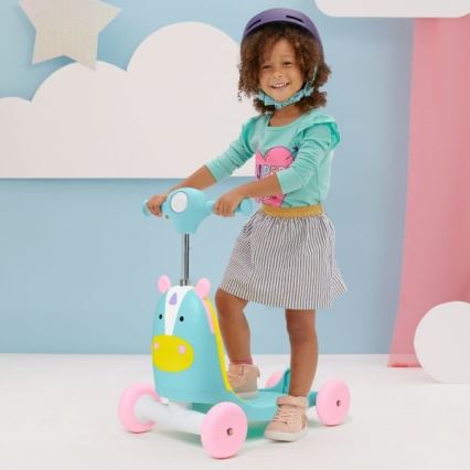 Skip Hop - Työntöpyörä 3in1 ZOO yksisarvinen 3xAAA