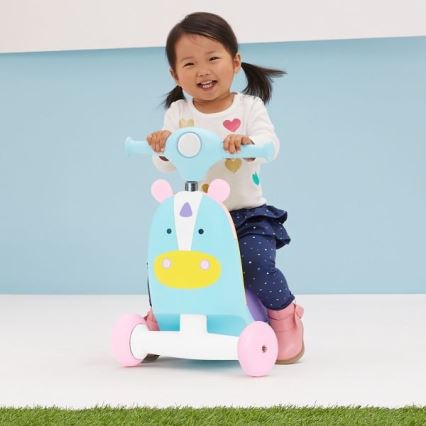 Skip Hop - Työntöpyörä 3in1 ZOO yksisarvinen 3xAAA