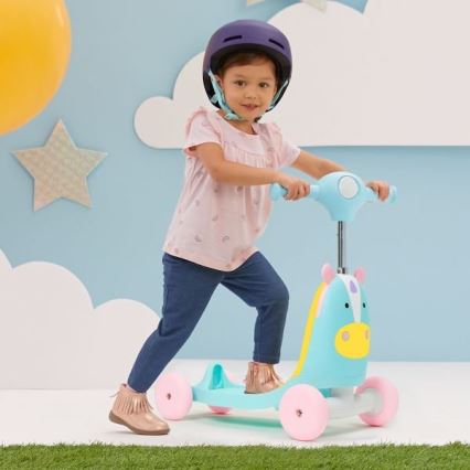 Skip Hop - Työntöpyörä 3in1 ZOO yksisarvinen 3xAAA