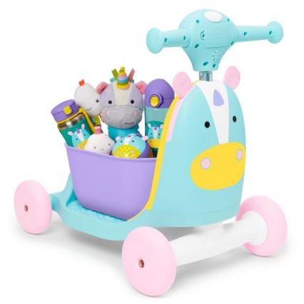 Skip Hop - Työntöpyörä 3in1 ZOO yksisarvinen 3xAAA