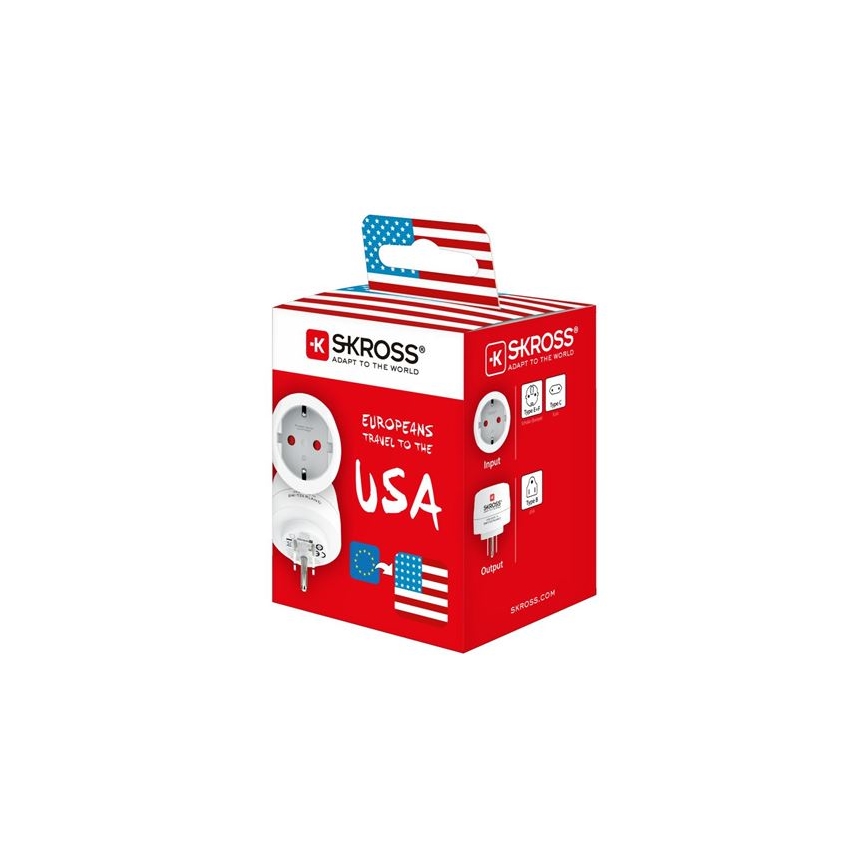 SKROSS - Matka-adapteri USA 15A