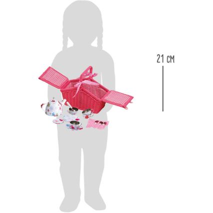 Small Foot - Picnic kori astiasto pinkki