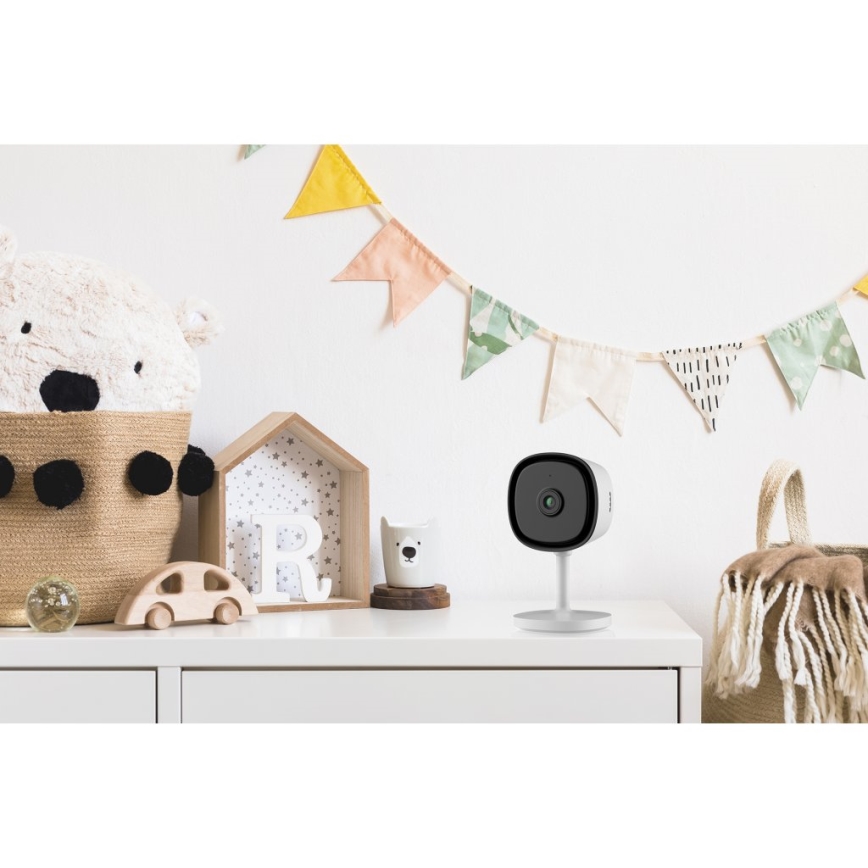 Smart sisätila kamera anturilla Full HD 1080p 5V Wi-Fi valkoinen