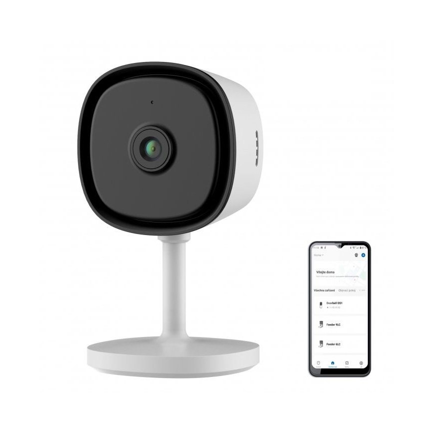 Smart sisätila kamera anturilla Full HD 1080p 5V Wi-Fi valkoinen