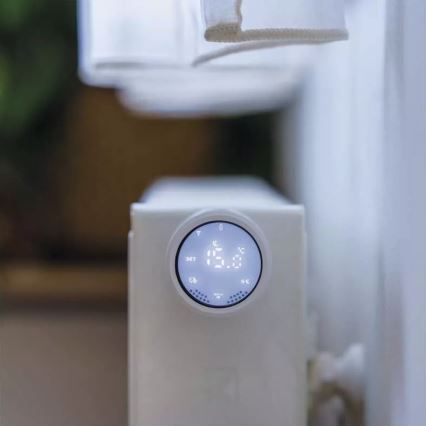 Smart termostaatinpää LCD-näytöllä GoSmart M30x1,5 2xAA/1,5V Tuya