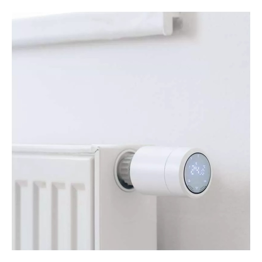 Smart termostaatinpää LCD-näytöllä GoSmart M30x1,5 2xAA/1,5V Tuya