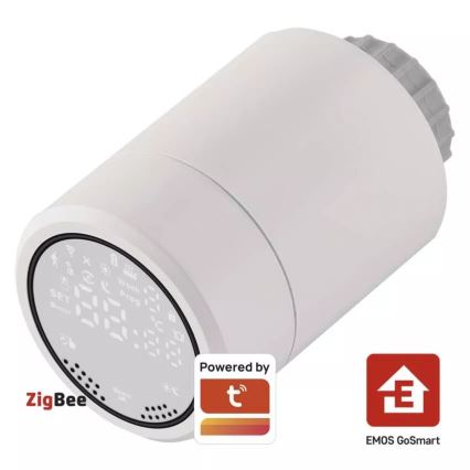 Smart termostaatinpää LCD-näytöllä GoSmart M30x1,5 2xAA/1,5V Tuya