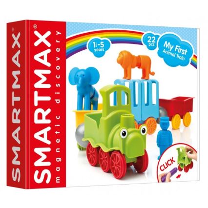 Smartmax - Magneettinen rakennussetti Ensimmäiseni juna 22 kpl