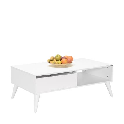 Sohvapöytä 42x110 cm valkoinen