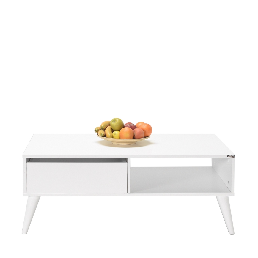 Sohvapöytä 42x110 cm valkoinen