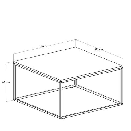 Sohvapöytä 42x80 cm musta