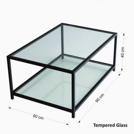 Sohvapöytä ASTROSEHPA 40x90 cm musta