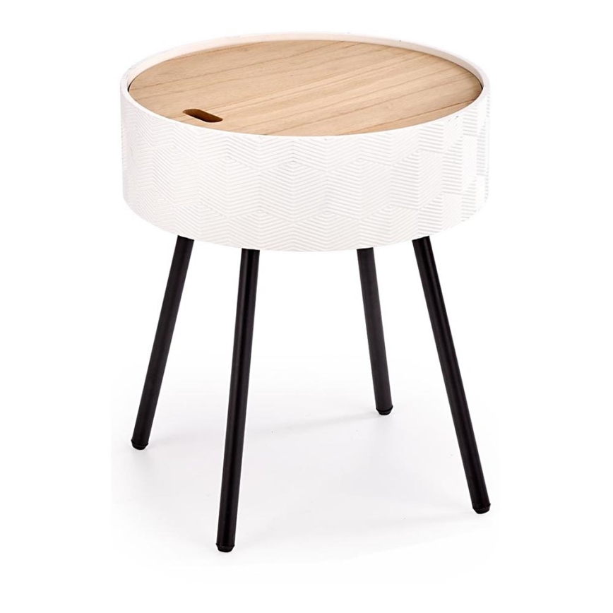 Sohvapöytä AURA 45x38 cm valkoinen/musta/beige