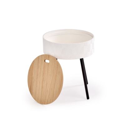 Sohvapöytä AURA 45x38 cm valkoinen/musta/beige