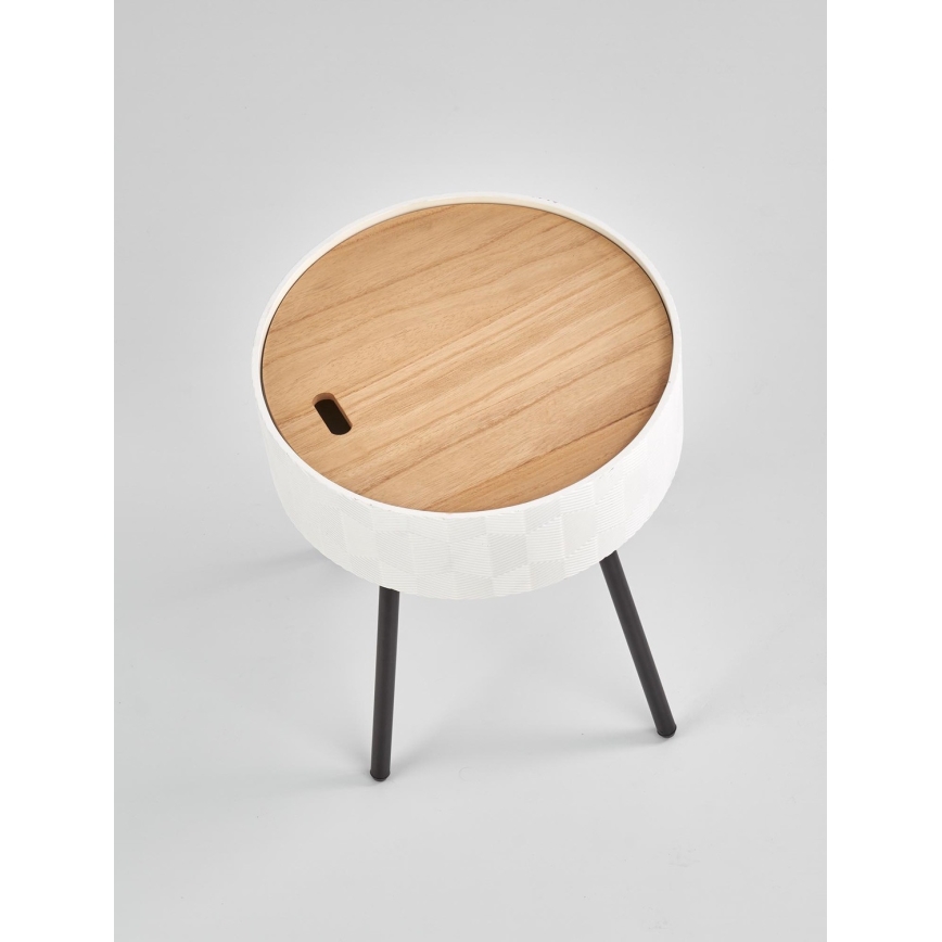 Sohvapöytä AURA 45x38 cm valkoinen/musta/beige