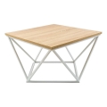 Sohvapöytä CURVED 60x60 cm valkoinen/beige
