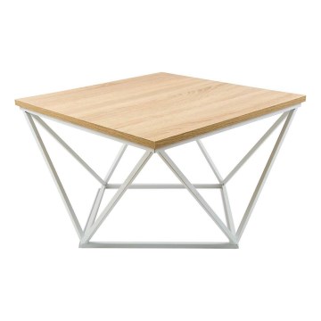 Sohvapöytä CURVED 60x60 cm valkoinen/beige