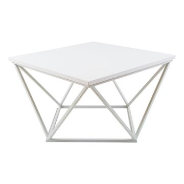 Sohvapöytä CURVED 60x60 cm valkoinen