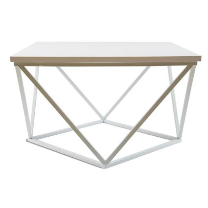 Sohvapöytä CURVED 60x60 cm valkoinen