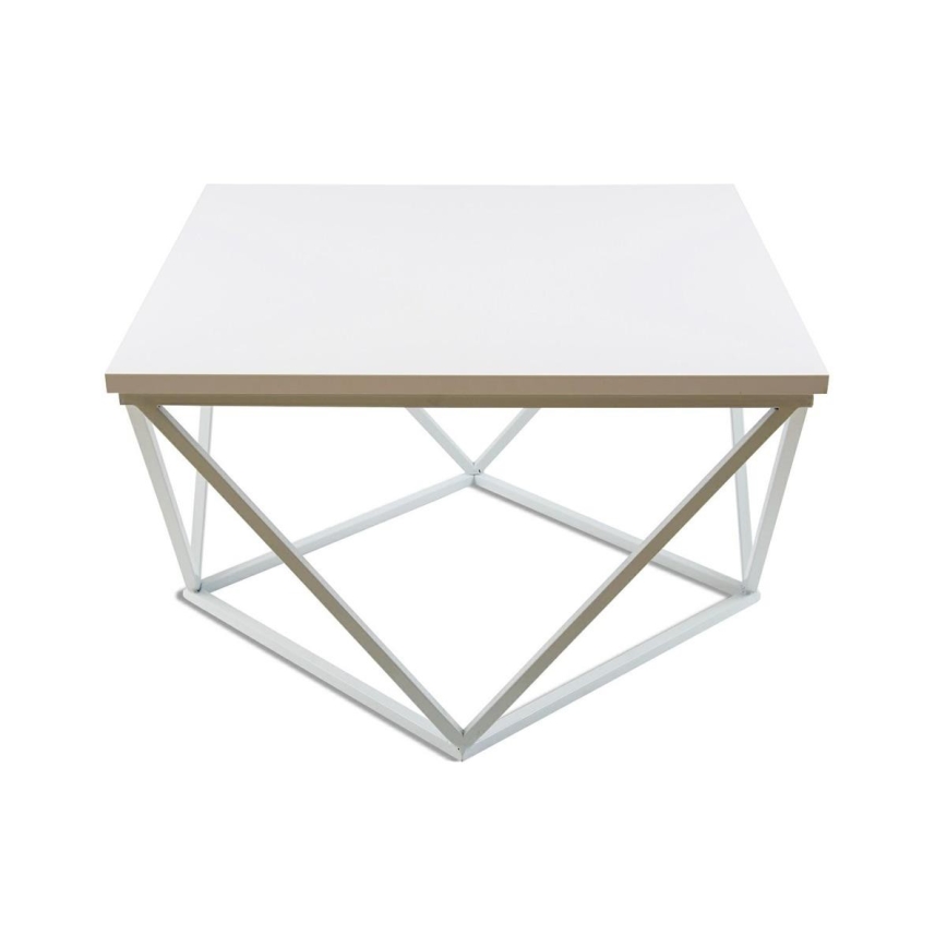 Sohvapöytä CURVED 60x60 cm valkoinen