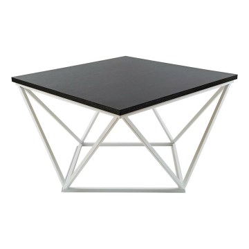 Sohvapöytä CURVED 60x60 cm valkoinen/musta