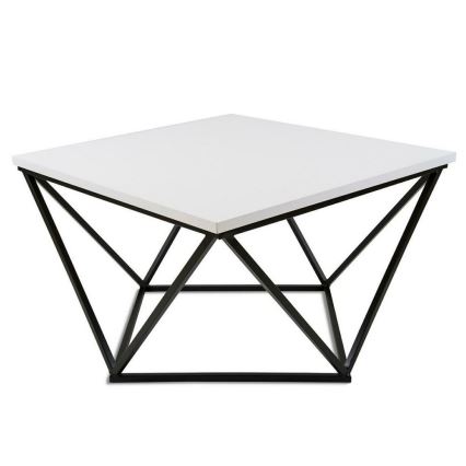 Sohvapöytä CURVED 62x62 cm musta/valkoinen