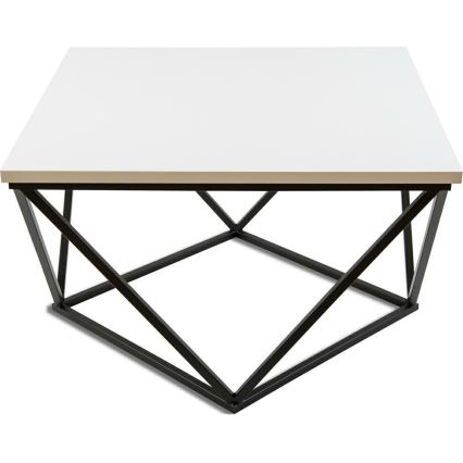 Sohvapöytä CURVED 62x62 cm musta/valkoinen