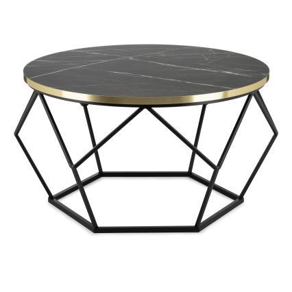 Sohvapöytä DIAMOND 40x70 cm musta/kulta