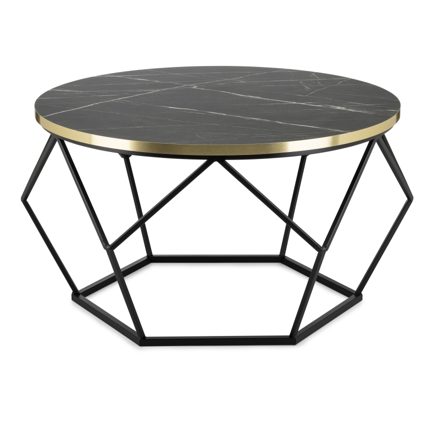 Sohvapöytä DIAMOND 40x70 cm musta/kulta