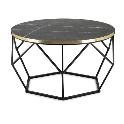 Sohvapöytä DIAMOND 40x70 cm musta/kulta