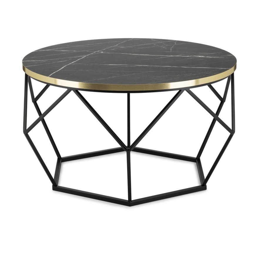 Sohvapöytä DIAMOND 40x70 cm musta/kulta