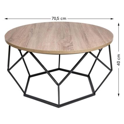 Sohvapöytä DIAMOND 40x70 cm musta/ruskea