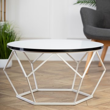 Sohvapöytä DIAMOND 40x70 cm musta/valkoinen