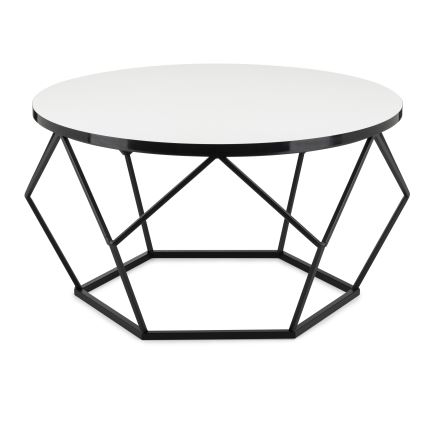 Sohvapöytä DIAMOND 40x70 cm valkoinen/musta