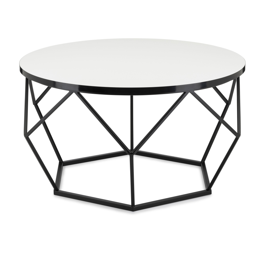 Sohvapöytä DIAMOND 40x70 cm valkoinen/musta