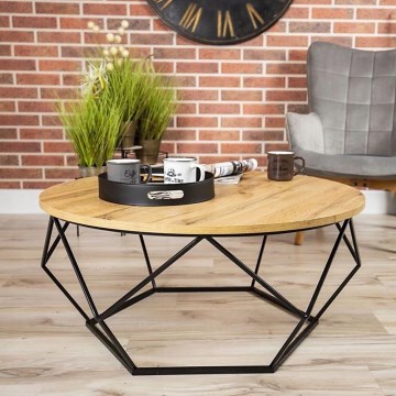 Sohvapöytä DIAMOND 40x90 cm musta/ruskea