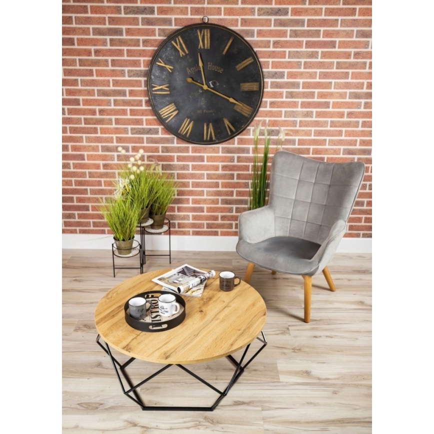 Sohvapöytä DIAMOND 40x90 cm musta/ruskea