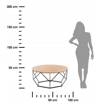 Sohvapöytä DIAMOND 40x90 cm musta/ruskea