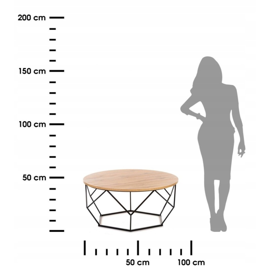 Sohvapöytä DIAMOND 40x90 cm musta/ruskea