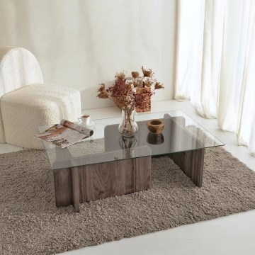 Sohvapöytä ESCAPE 30x105 cm ruskea/ kirkas