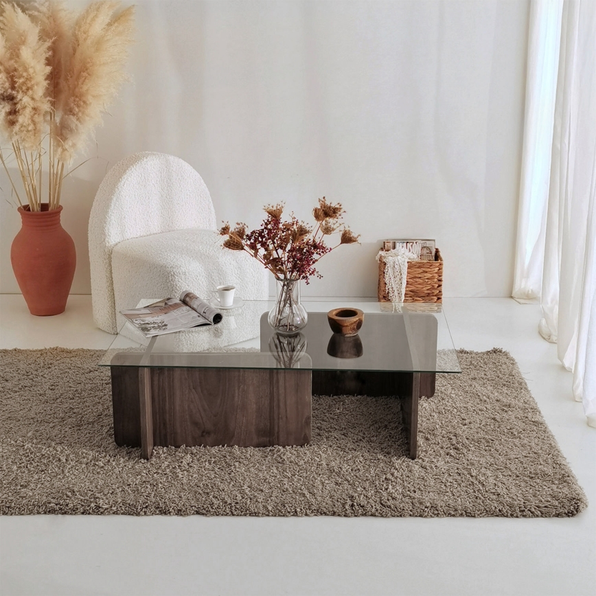 Sohvapöytä ESCAPE 30x105 cm ruskea/ kirkas