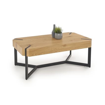 Sohvapöytä LAVIDA 43x110 cm kultainen tammi/musta