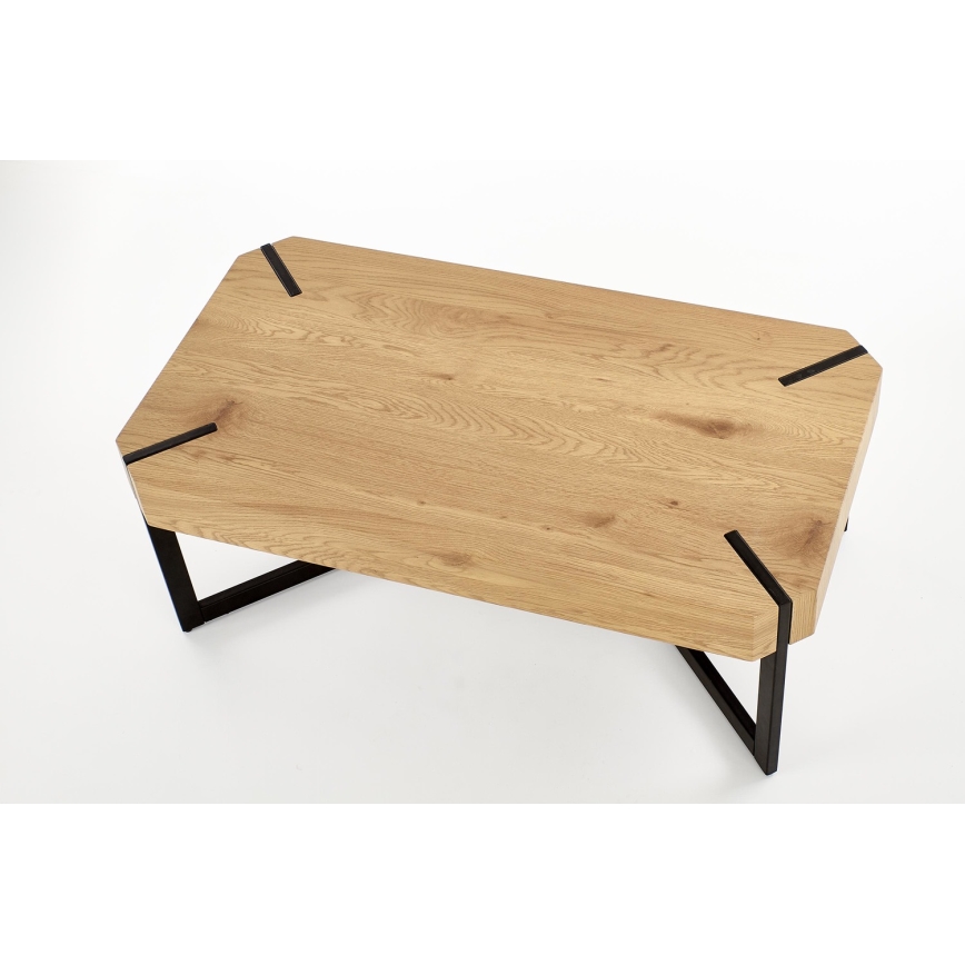 Sohvapöytä LAVIDA 43x110 cm kultainen tammi/musta