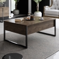 Sohvapöytä LUXE 40x90 cm saksanpähkinä/musta