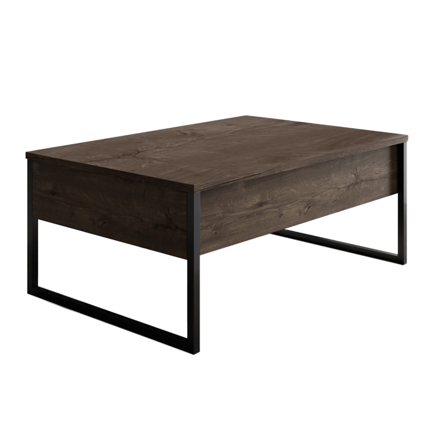 Sohvapöytä LUXE 40x90 cm saksanpähkinä/musta