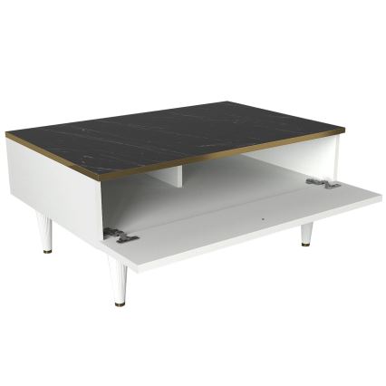 Sohvapöytä RAVENNA 60x90 cm valkoinen
