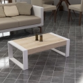 Sohvapöytä RETRO 40x90 cm valkoinen/beige