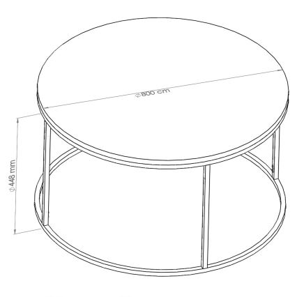 Sohvapöytä STARTIS 80x45 cm musta